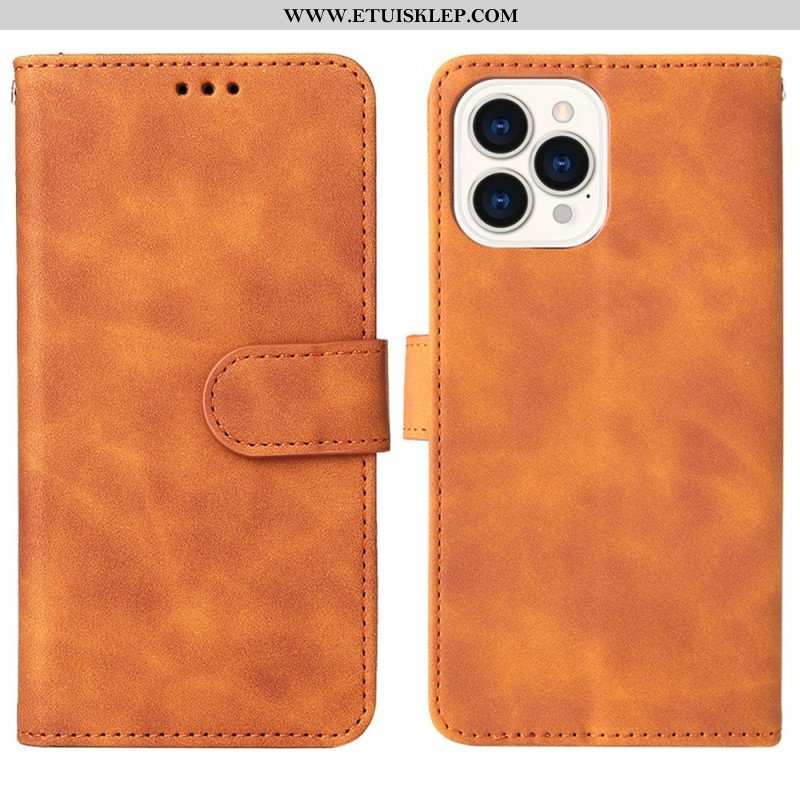 Etui Folio do iPhone 14 Plus Dotyk Skóry